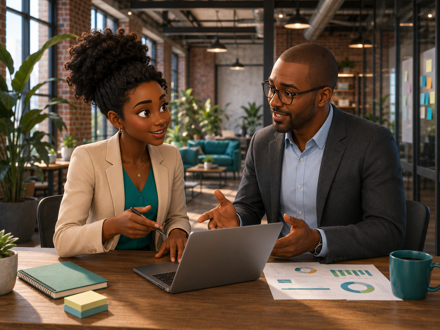 Débrief entre un manager et un Business Manager.